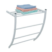 Portasciugamani e mensola da parete in Acciaio - Bianco by CeramicStore | Lo specialista del tuo bagno