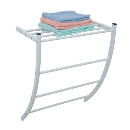 Portasciugamani e mensola da parete in Acciaio - Bianco by CeramicStore | Lo specialista del tuo bagno