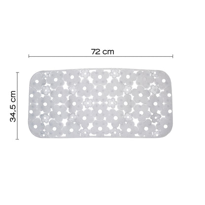 Tappeto antiscivolo vasca 73x35 in PVC modello Margherita di Gedy - Trasparente by CeramicStore | Lo specialista del tuo bagno