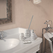 Portaspazzolini in ceramica Gedy serie Catherine - Bianco