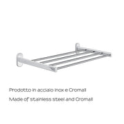 Mensola portasciugamani in Acciaio Inox Gedy serie Febo - Cromato by CeramicStore | Lo specialista del tuo bagno
