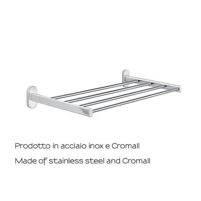 Mensola portasciugamani in Acciaio Inox Gedy serie Febo - Cromato by CeramicStore | Lo specialista del tuo bagno