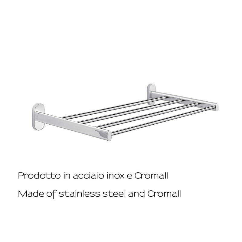 Mensola portasciugamani in Acciaio Inox Gedy serie Febo - Cromato by CeramicStore | Lo specialista del tuo bagno