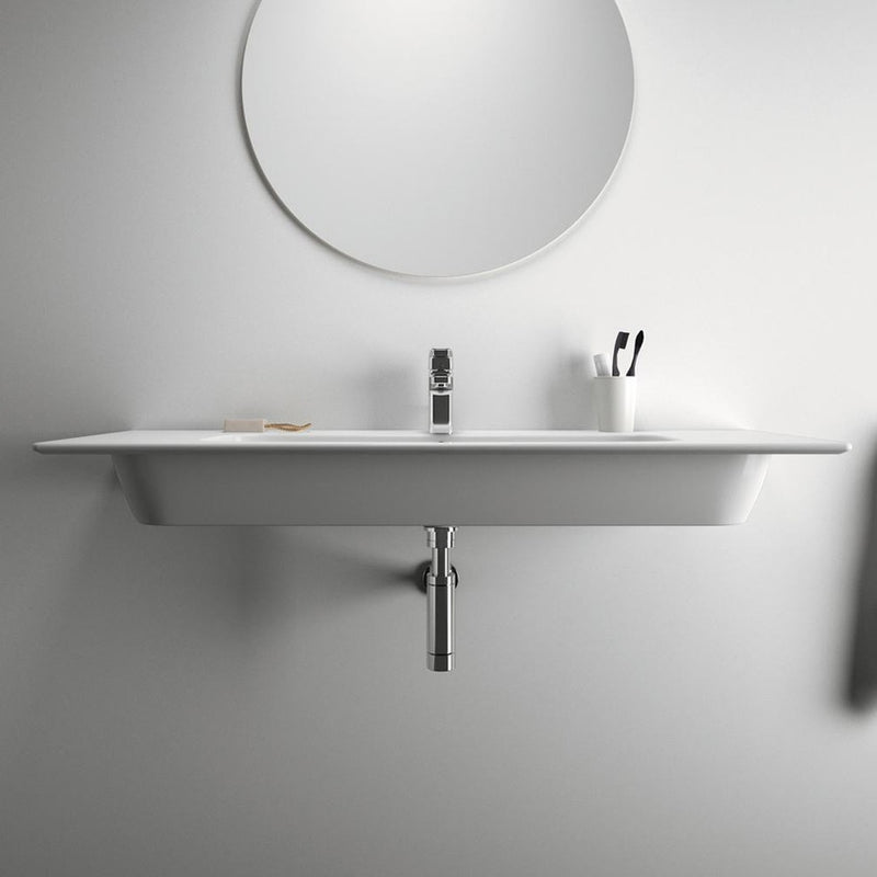 Lavabo Top sospeso in ceramica da 104 cm Ideal Standard I.Life A Art T462101