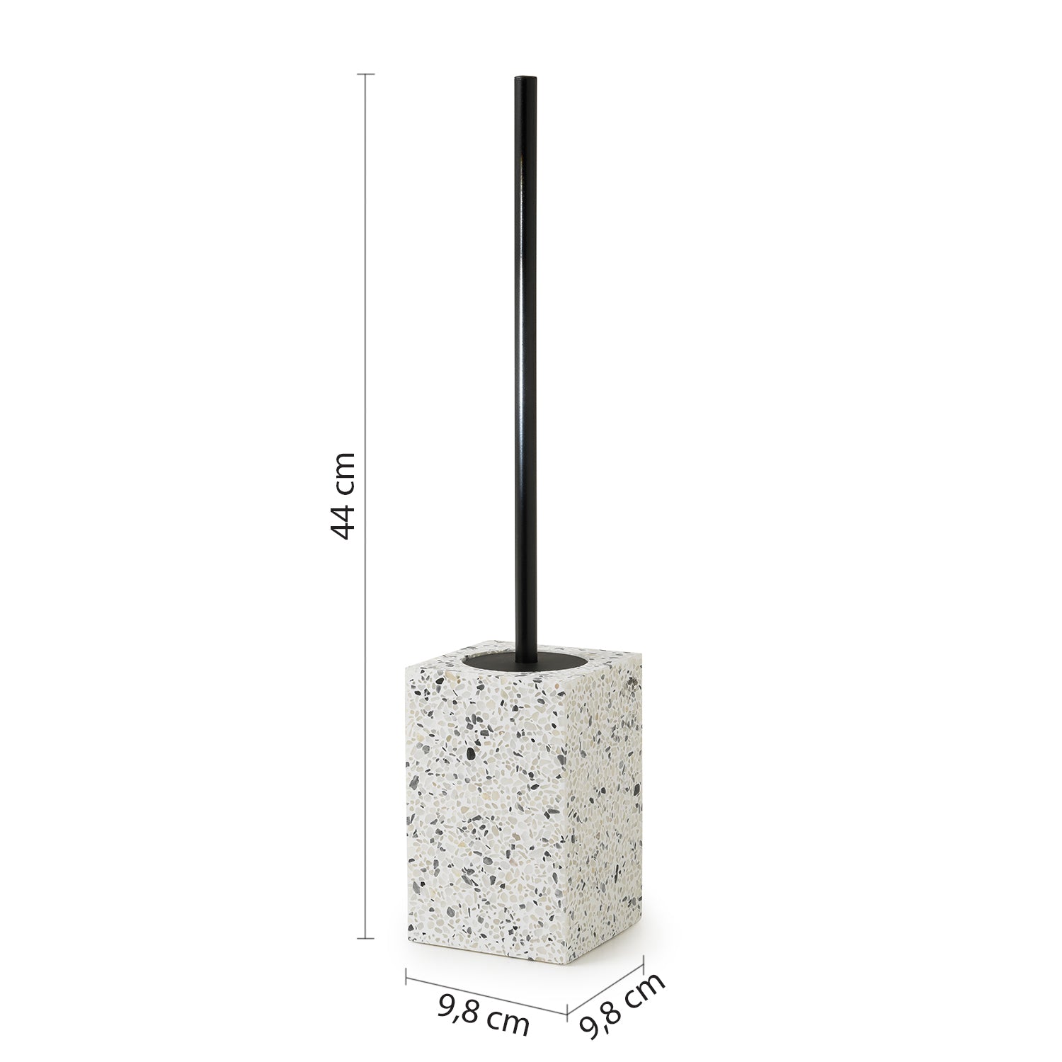 Scopino in resina e pietre Gedy serie Zoe - Graniglia marmo bianco/nero by CeramicStore | Lo specialista del tuo bagno