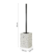 Scopino in resina e pietre Gedy serie Zoe - Graniglia marmo bianco/nero by CeramicStore | Lo specialista del tuo bagno