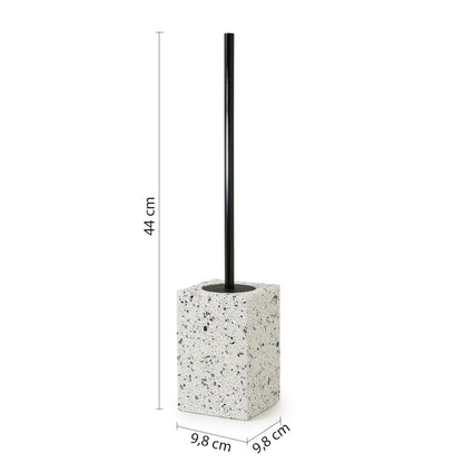 Scopino in resina e pietre Gedy serie Zoe - Graniglia marmo bianco/nero by CeramicStore | Lo specialista del tuo bagno