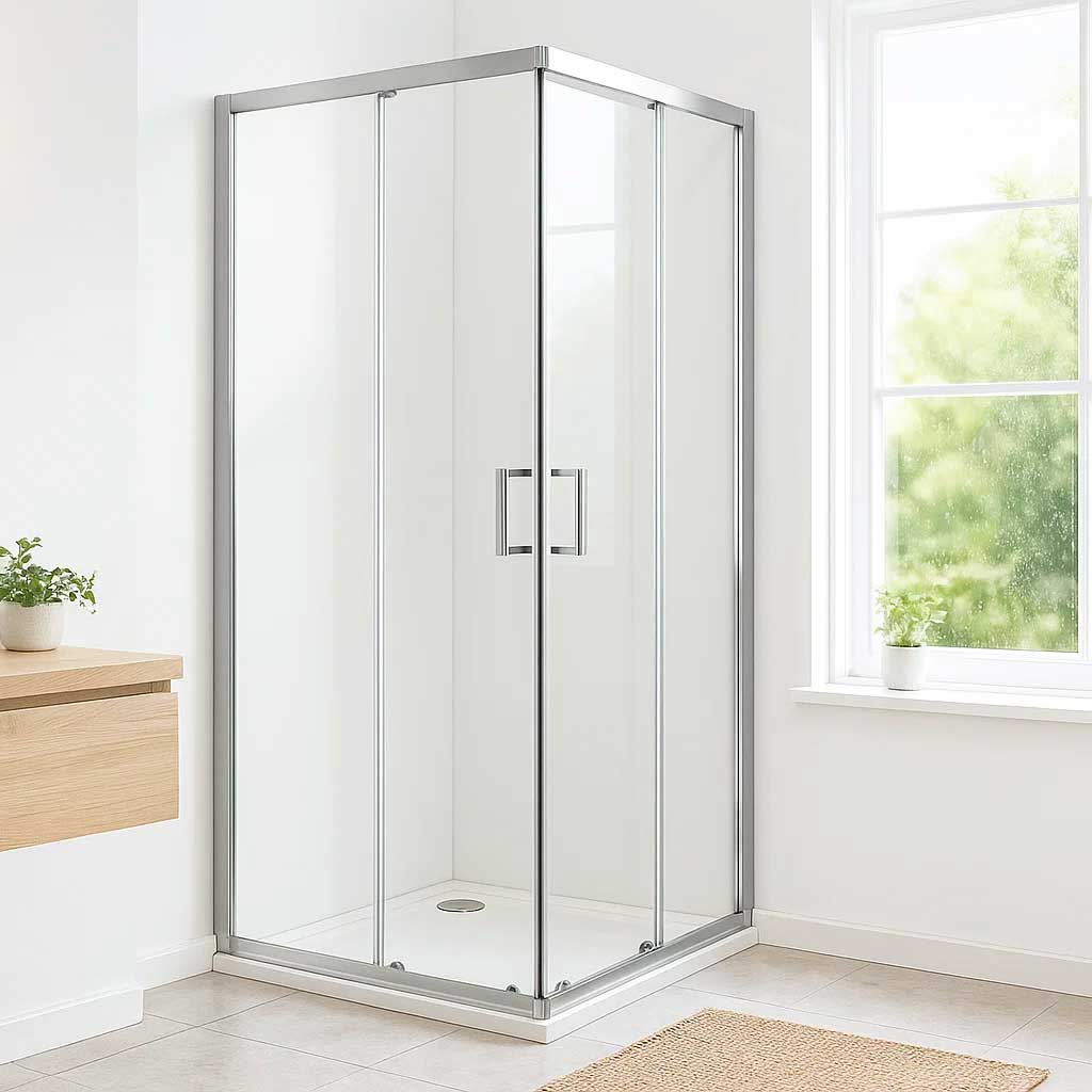 Box doccia Iconic cm 80x120 con apertura scorrevole angolare Vetro anticalcare Smart Clean by CeramicStore | Lo specialista del tuo bagno