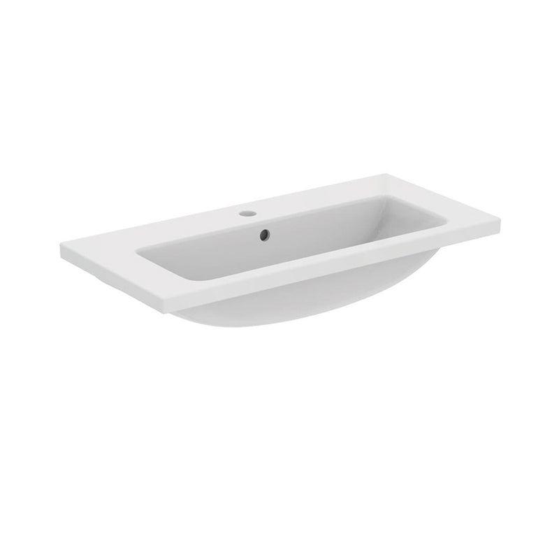Lavabo top con profondità ridotta 80x38 cm in ceramica Ideal Standard I.Life S ART T458901