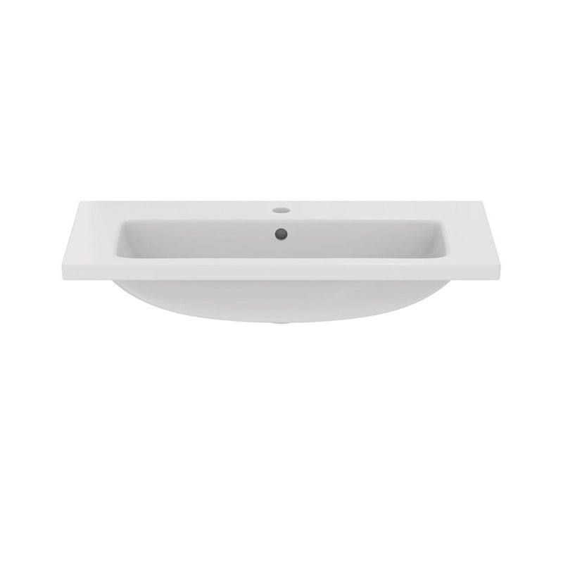 Lavabo top con profondità ridotta 80x38 cm in ceramica Ideal Standard I.Life S ART T458901