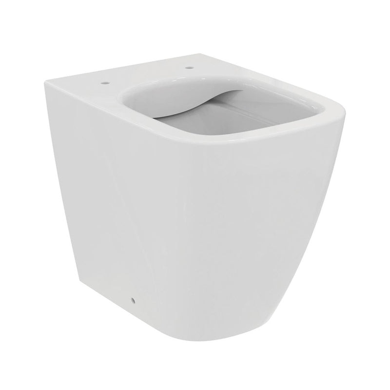 Sanitari filomuro per bagni piccoli senza Brida RimLS+ Ideal Standard I.Life S WC+Bidet+Sedile Normal Close Art T459401+T459501+T473601