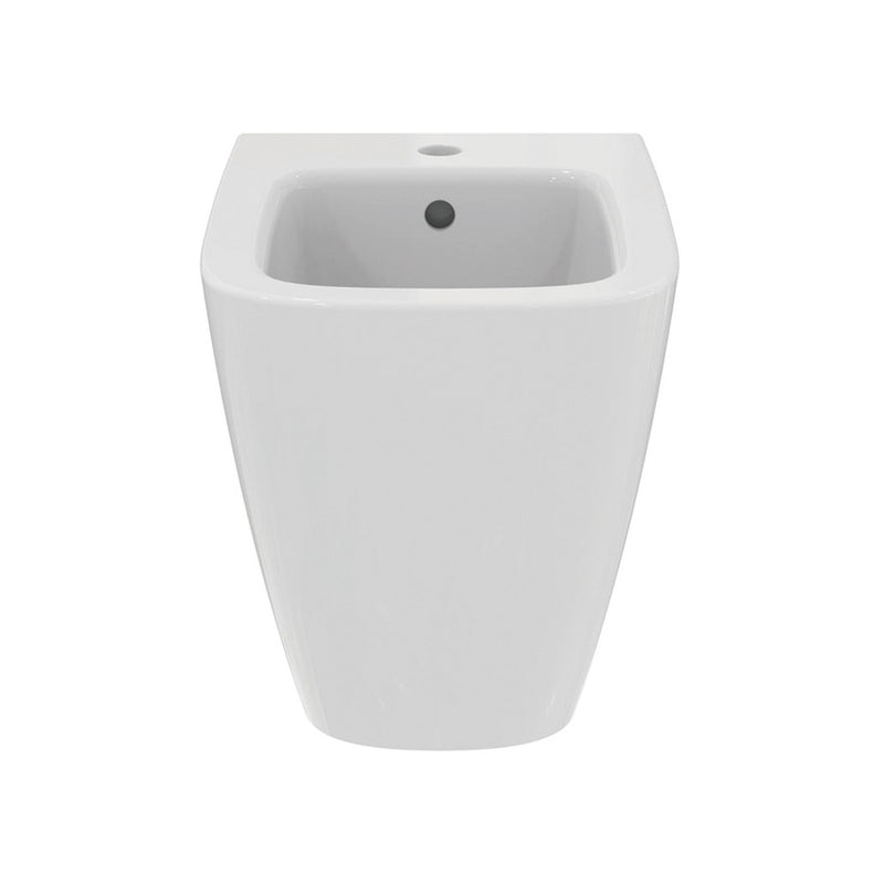 Sanitari filomuro per bagni piccoli senza Brida RimLS+ Ideal Standard I.Life S WC+Bidet+Sedile Normal Close Art T459401+T459501+T473601