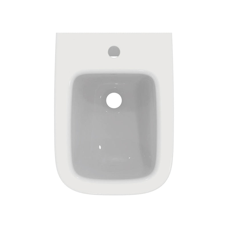 Sanitari filomuro per bagni piccoli senza Brida RimLS+ Ideal Standard I.Life S WC+Bidet+Sedile Normal Close Art T459401+T459501+T473601
