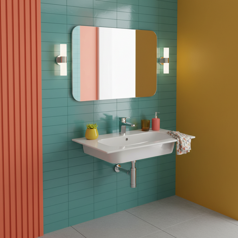 Lavabo Top sospeso in ceramica da 64 cm Ideal Standard I.Life A Art T461901
