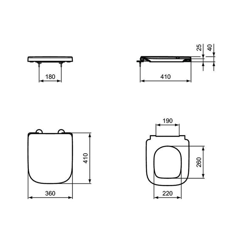 Sedile avvolgente normal close per sanitari Ideal Standard I.LIFE S ART T473601