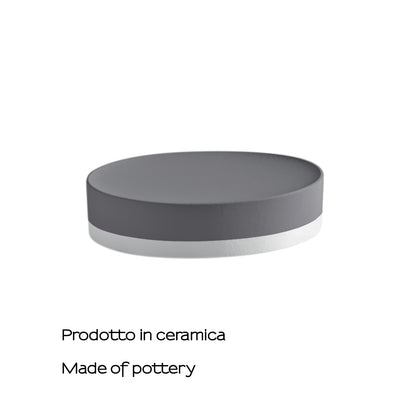 Portasapone in ceramica Gedy serie New Mizar - Grigio
