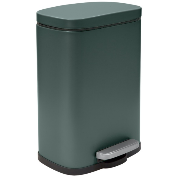 Pattumiera a pedale modello Akira in acciaio capienza 5 litri colore verde scuro opaco by CeramicStore | Lo specialista del tuo bagno