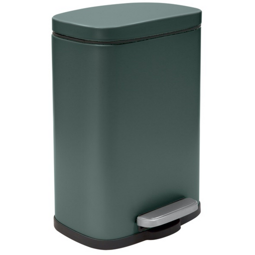 Pattumiera a pedale modello Akira in acciaio capienza 5 litri colore verde scuro opaco by CeramicStore | Lo specialista del tuo bagno