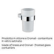 Portaspazzolini in ottone e Cromall Gedy serie Canarie - Cromato