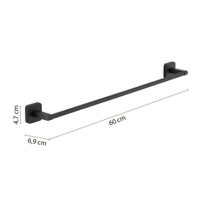 Portasalviette 60 cm Gedy modello Tonga 60x6.9xH4.7 cm - Nero Matt by CeramicStore | Lo specialista del tuo bagno