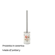Scopino in ceramica con ciuffo in setole Gedy serie Clothilde - Bianco by CeramicStore | Lo specialista del tuo bagno