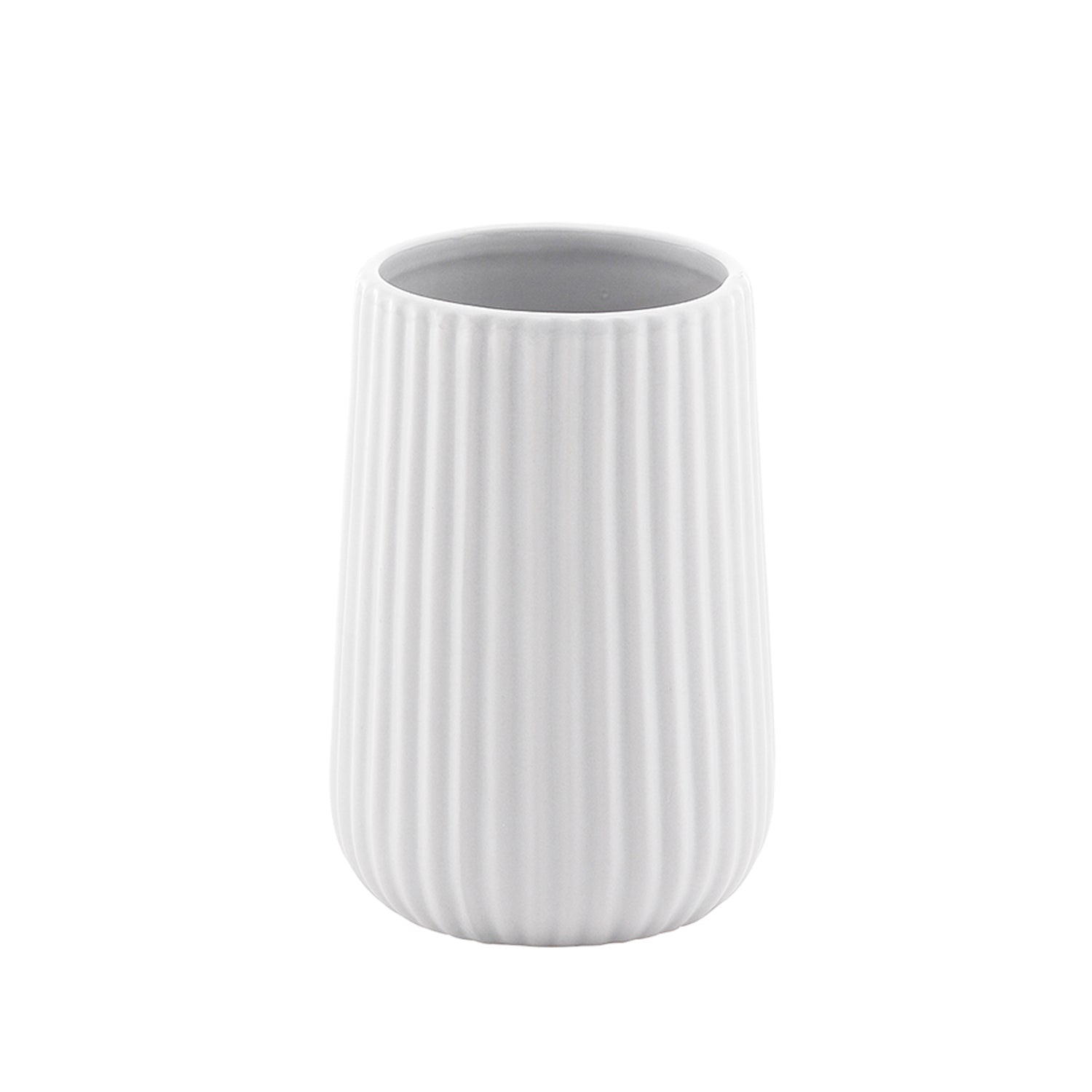 Portaspazzolini da appoggio in ceramica Gedy modello Marika - Bianco