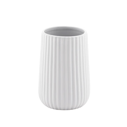 Portaspazzolini da appoggio in ceramica Gedy modello Marika - Bianco