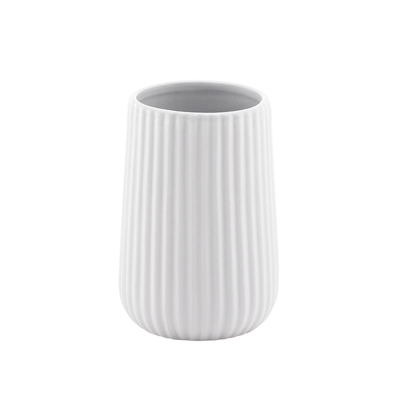 Portaspazzolini da appoggio in ceramica Gedy modello Marika - Bianco