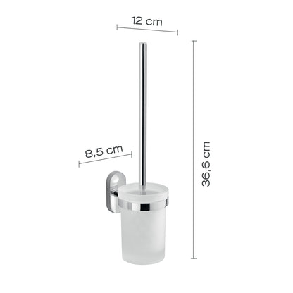 Scopino con ciuffo in setole in Acciaio Inox Gedy serie Febo - Cromato by CeramicStore | Lo specialista del tuo bagno