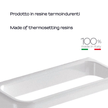 Porta asciugamani 32 cm a parete di Gedy serie Darios - Bianco by CeramicStore | Lo specialista del tuo bagno