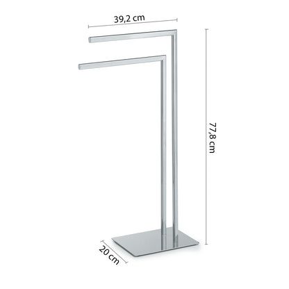 Piantana portasalviette modello Felix cromo in acciaio inox metallo e resine termoplastiche