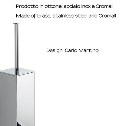 Scopino con ciuffo in setole Gedy serie Bridge - Cromato by CeramicStore | Lo specialista del tuo bagno