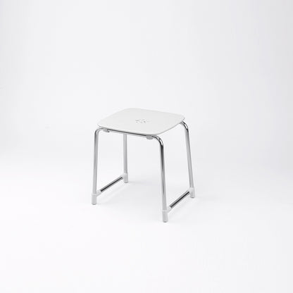 Sgabello Prima Classe di Gedy in Alluminio e ABS - Bianco