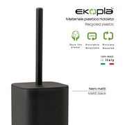 Scopino in materiale plastico riciclato Gedy serie Seventy Ekoplà - Nero Matt by CeramicStore | Lo specialista del tuo bagno