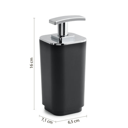 Dosasapone in materiale plastico riciclato Gedy serie Seventy Ekoplà  - Nero Matt