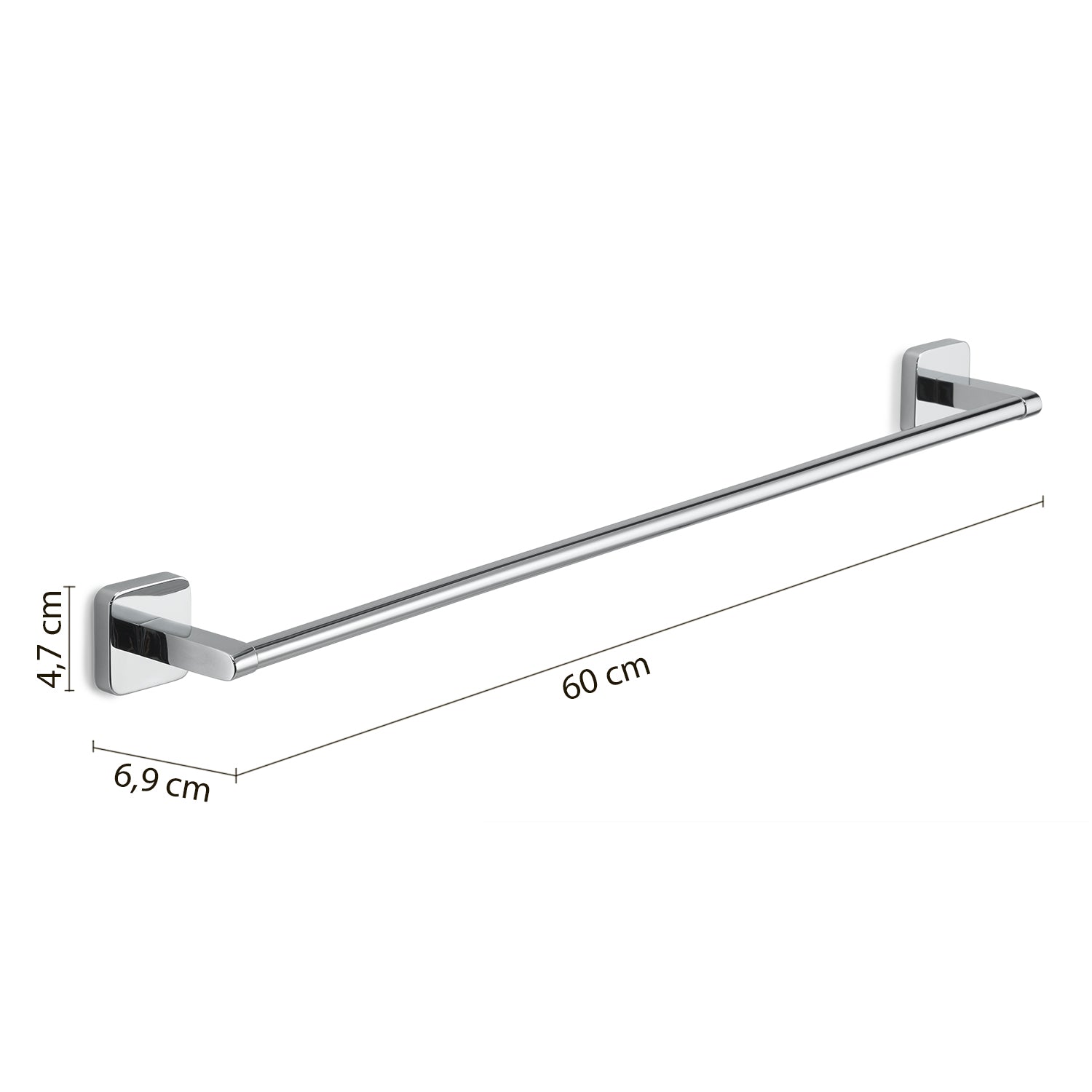Portasalviette 60 cm Gedy modello Tonga 60x6.9xH4.7 cm - Cromato by CeramicStore | Lo specialista del tuo bagno