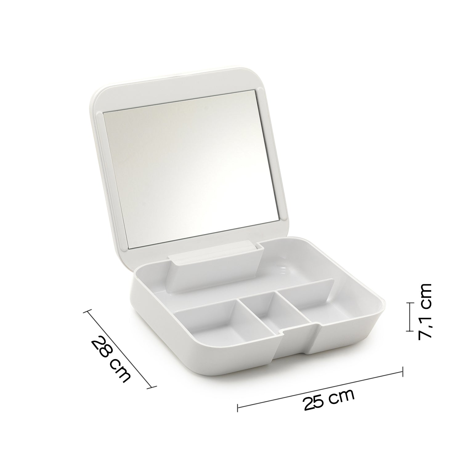 Organizer con specchio da appoggio Gedy serie Seventy - Bianco by CeramicStore | Lo specialista del tuo bagno