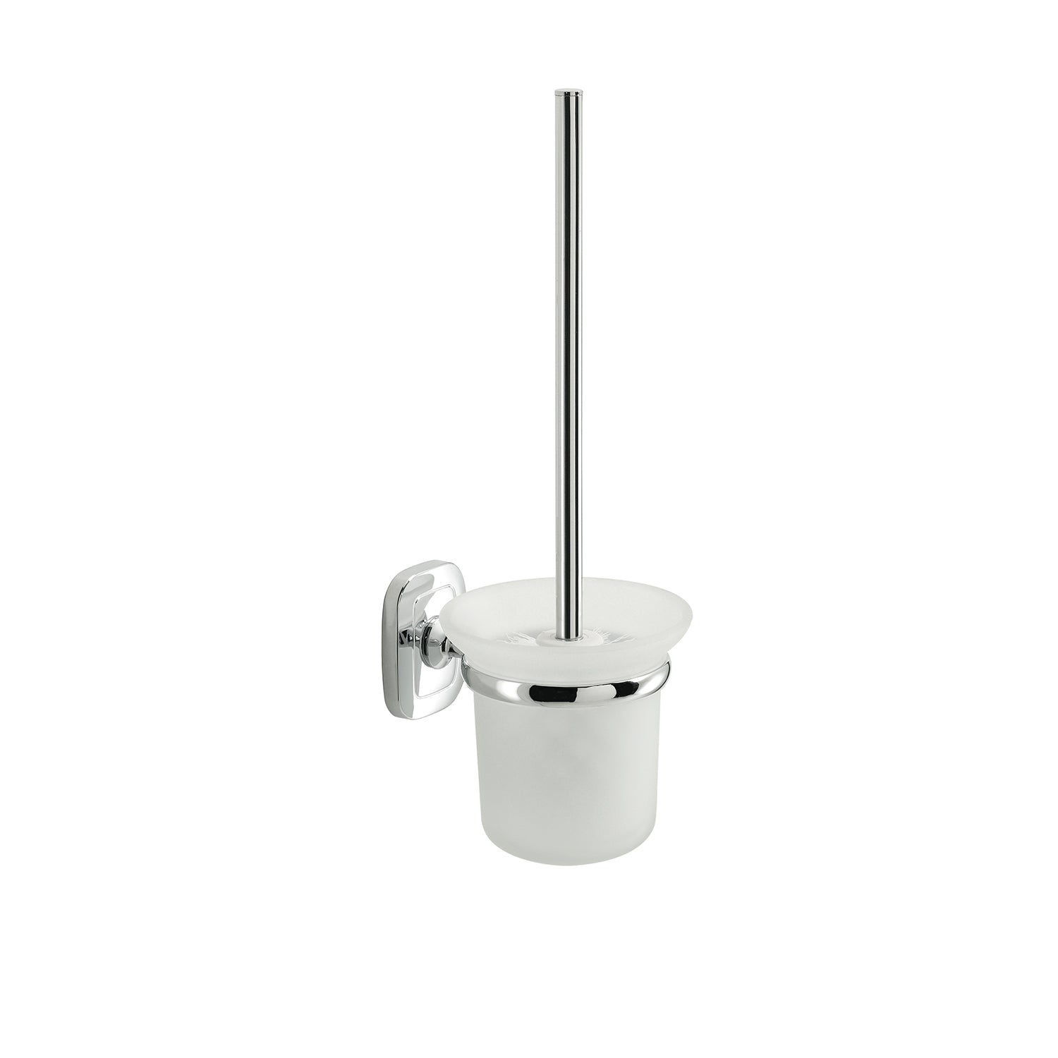 Scopino a parete con ciuffo in setole di Gedy serie Everest - Cromato by CeramicStore | Lo specialista del tuo bagno