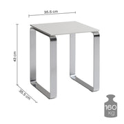 Sgabello Gedy modello Prima Classe in Alluminio e ABS - Bianco