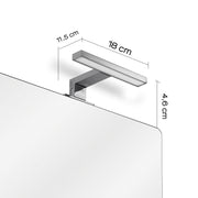 Lampada Led per specchio da 18 cm con attacco universale modello Madeira di Gedy - Cromato by CeramicStore | Lo specialista del tuo bagno