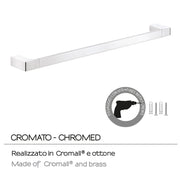Portasalviette a muro di Gedy serie Pirenei 60 cm - Cromato by CeramicStore | Lo specialista del tuo bagno