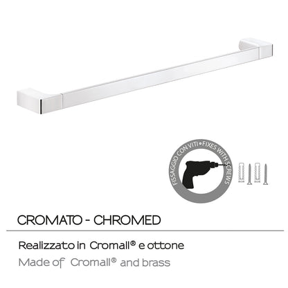 Portasalviette a muro di Gedy serie Pirenei 60 cm - Cromato by CeramicStore | Lo specialista del tuo bagno