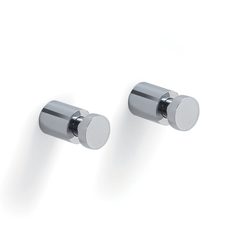 Appendiabiti 2 pezzi tondi in ottone modello Cordelia di Gedy - Cromato by CeramicStore | Lo specialista del tuo bagno