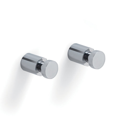 Appendiabiti 2 pezzi tondi in ottone modello Cordelia di Gedy - Cromato by CeramicStore | Lo specialista del tuo bagno