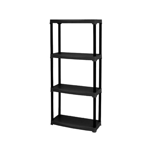 Scaffale in plastica con 4 ripiani in plastica - Nero by CeramicStore | Lo specialista del tuo bagno