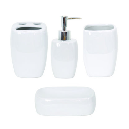 Set accessori da bagno classici 4 pezzi in ceramica colore bianco by CeramicStore | Lo specialista del tuo bagno