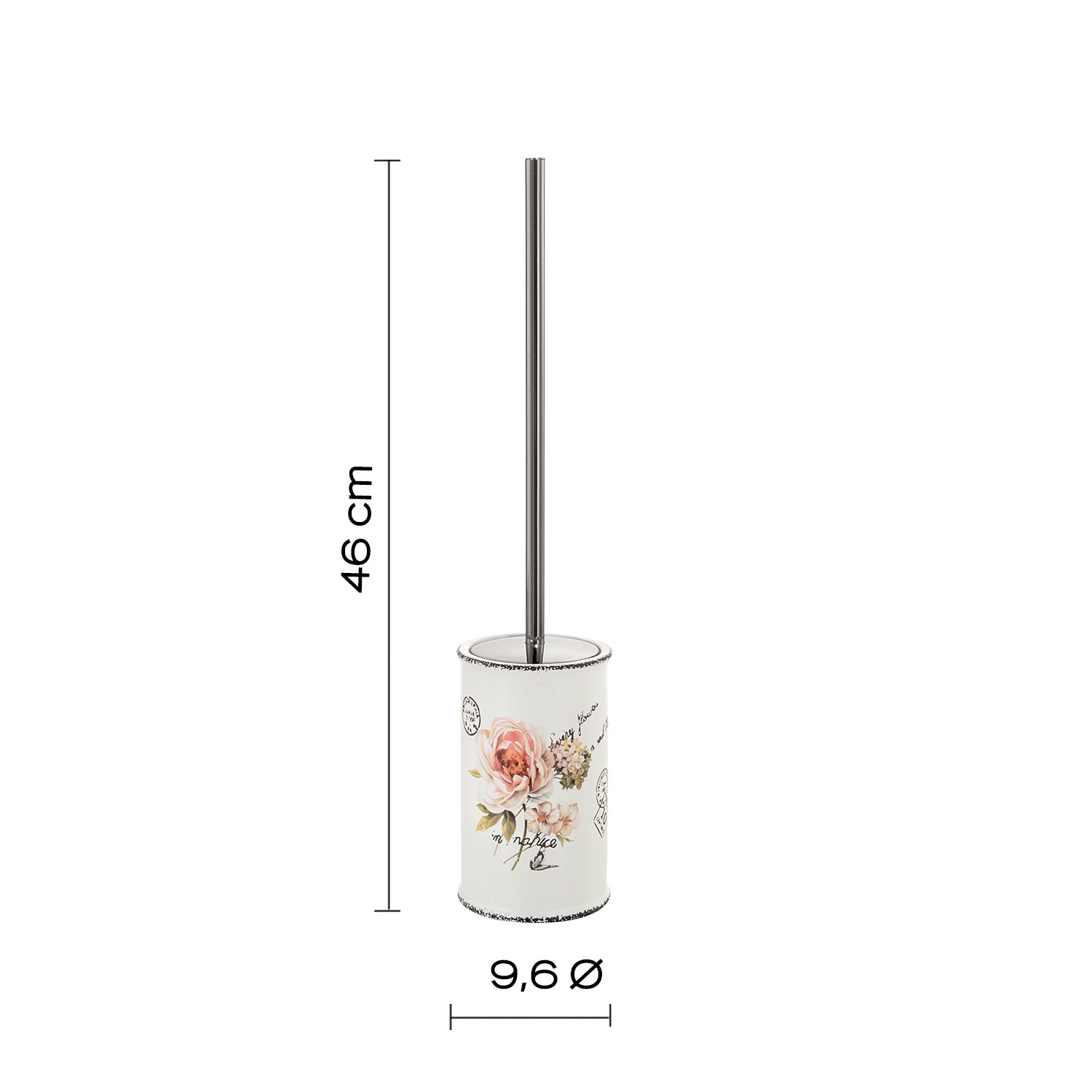 Scopino in ceramica con ciuffo in setole Gedy serie Clothilde - Bianco by CeramicStore | Lo specialista del tuo bagno