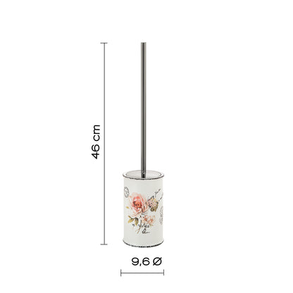 Scopino in ceramica con ciuffo in setole Gedy serie Clothilde - Bianco by CeramicStore | Lo specialista del tuo bagno
