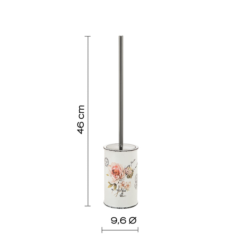 Scopino in ceramica con ciuffo in setole Gedy serie Clothilde - Bianco by CeramicStore | Lo specialista del tuo bagno