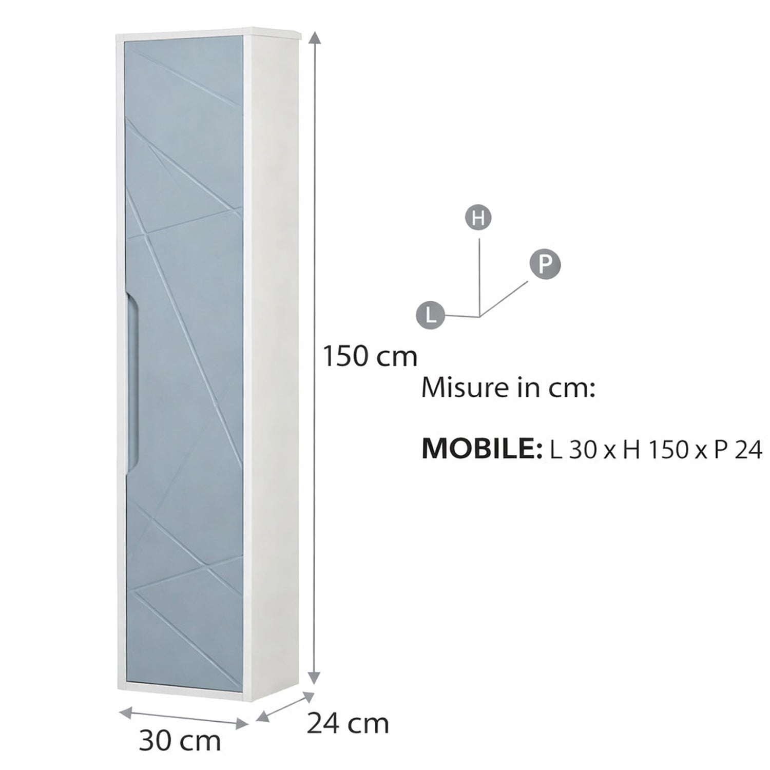 Colonna bagno sospesa Linea – design moderno